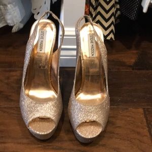 Steve Madden Gold Glitter Heels